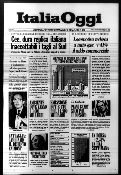 Italia oggi : quotidiano di economia finanza e politica